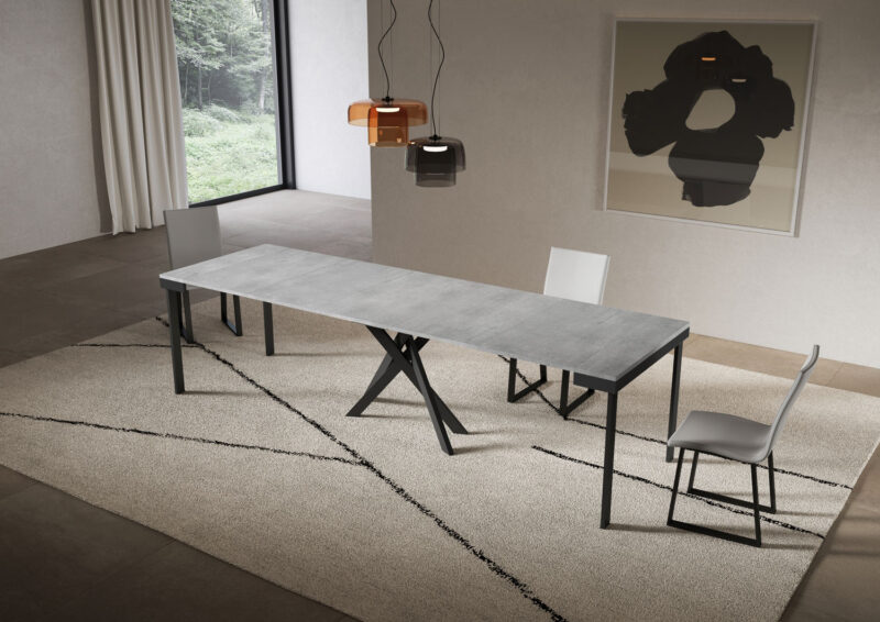 Consolle allungabile 90x40/300 cm Saki Evolution cemento - immagine 4