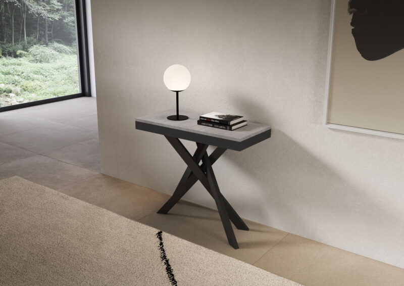 Consolle allungabile 90x40/300 cm Saki Evolution cemento - immagine 2
