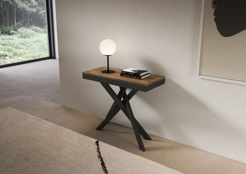 Consolle allungabile 90x40/196 cm Saki Small Evolution noce - immagine 2
