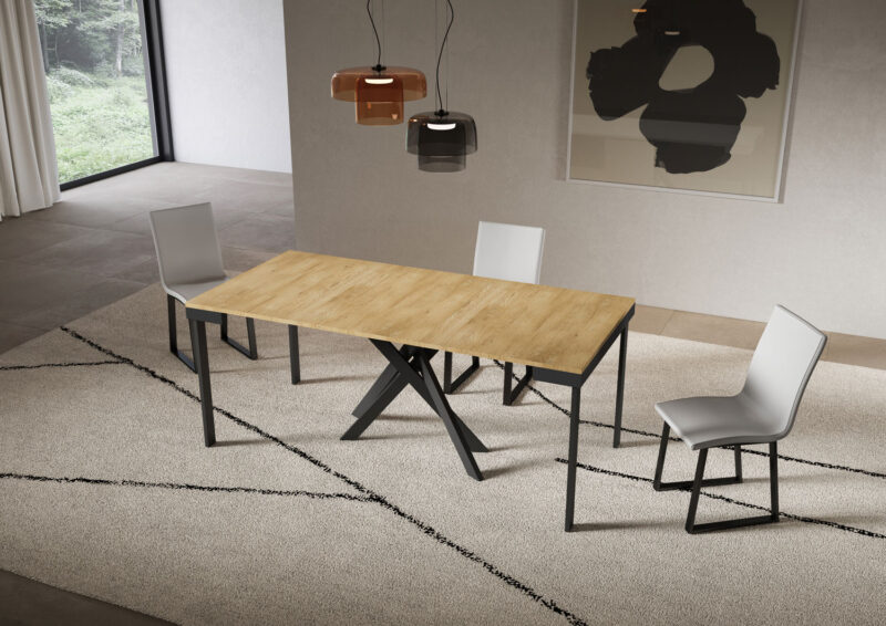 Consolle allungabile 90x40/196 cm Saki Small Evolution quercia natura - immagine 3