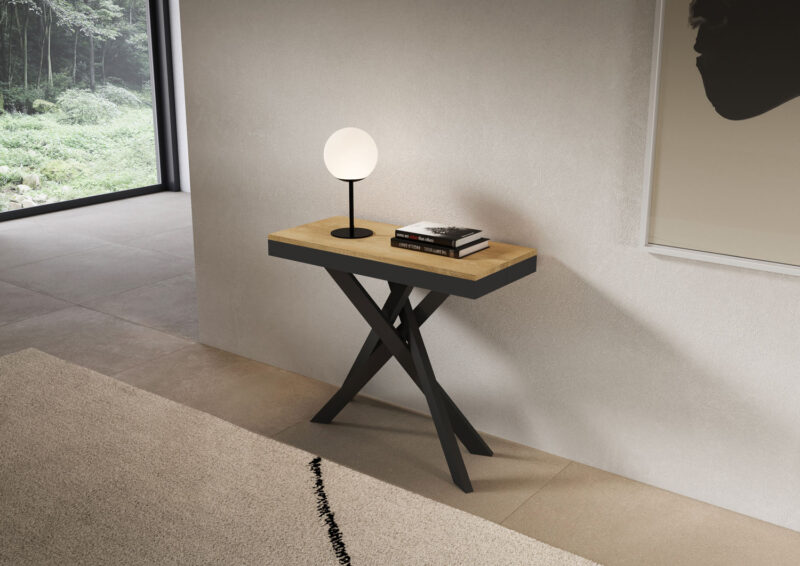 Consolle allungabile 90x40/196 cm Saki Small Evolution quercia natura - immagine 2