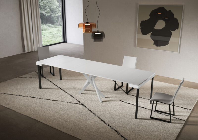 Consolle allungabile 90x40/300 cm Saki Evolution bianco frassino - immagine 4