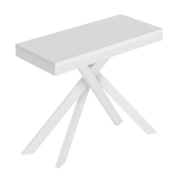 Consolle allungabile 90x40/196 cm Saki Small Evolution bianco frassino