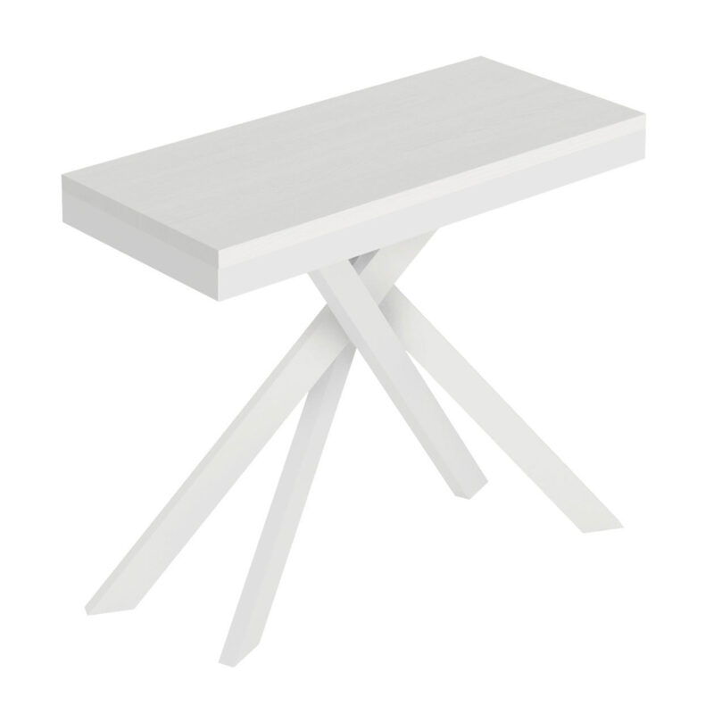 Consolle allungabile 90x40/196 cm Saki Small Evolution bianco frassino