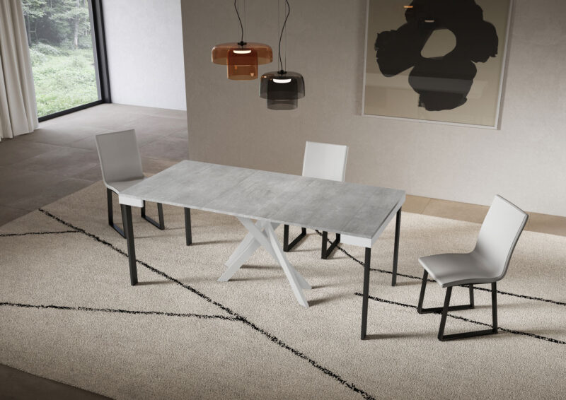 Consolle allungabile 90x40/300 cm Saki Evolution cemento - immagine 3