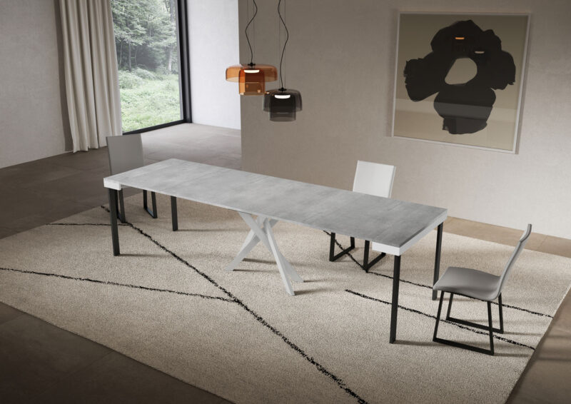Consolle allungabile 90x40/300 cm Saki Evolution cemento - immagine 4
