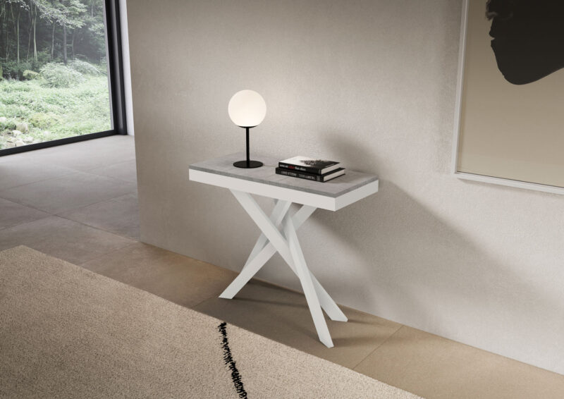 Consolle allungabile 90x40/300 cm Saki Evolution cemento - immagine 2