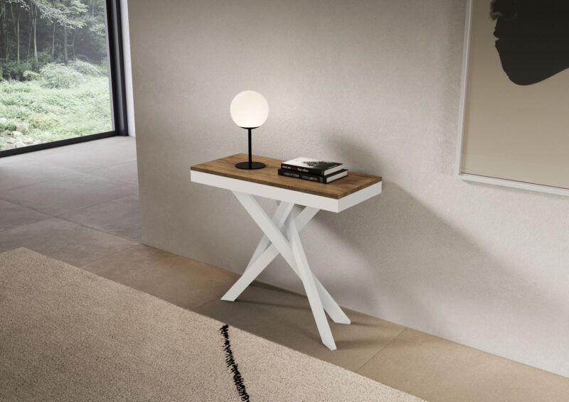 Consolle allungabile 90x40/196 cm Saki Small Evolution noce - immagine 2