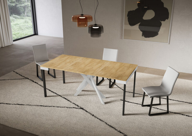 Consolle allungabile 90x40/196 cm Saki Small Evolution quercia natura - immagine 3