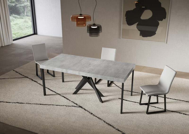 Consolle allungabile 90x40/300 cm Saki Premium cemento - immagine 3