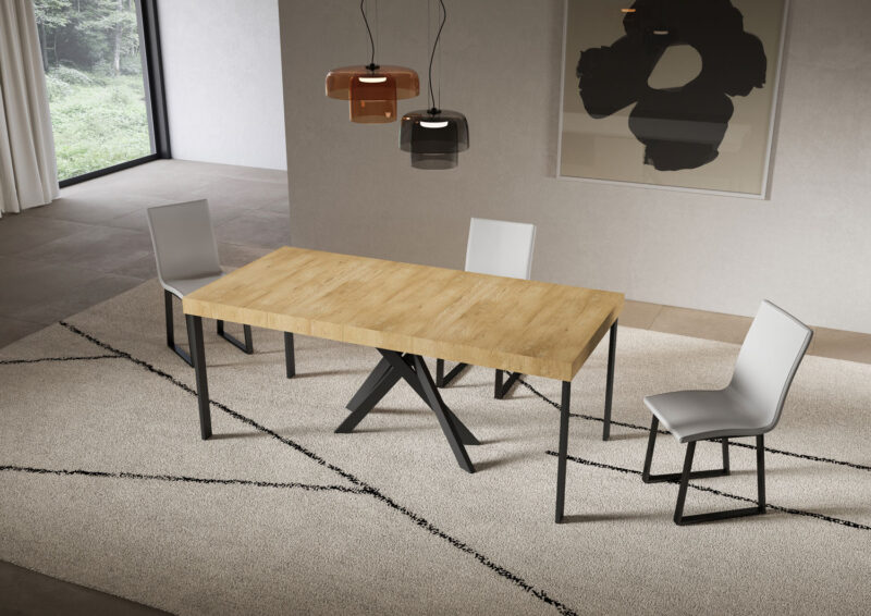 Consolle allungabile 90x40/300 cm Saki Premium quercia natura - immagine 3