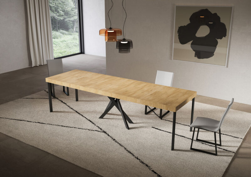 Consolle allungabile 90x40/300 cm Saki Premium quercia natura - immagine 4