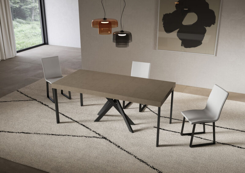 Consolle allungabile 90x40/300 cm Saki Premium tortora - immagine 3