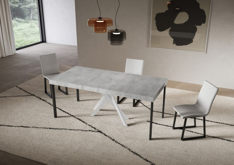 Consolle allungabile 90x40/300 cm Saki Premium cemento - immagine 3