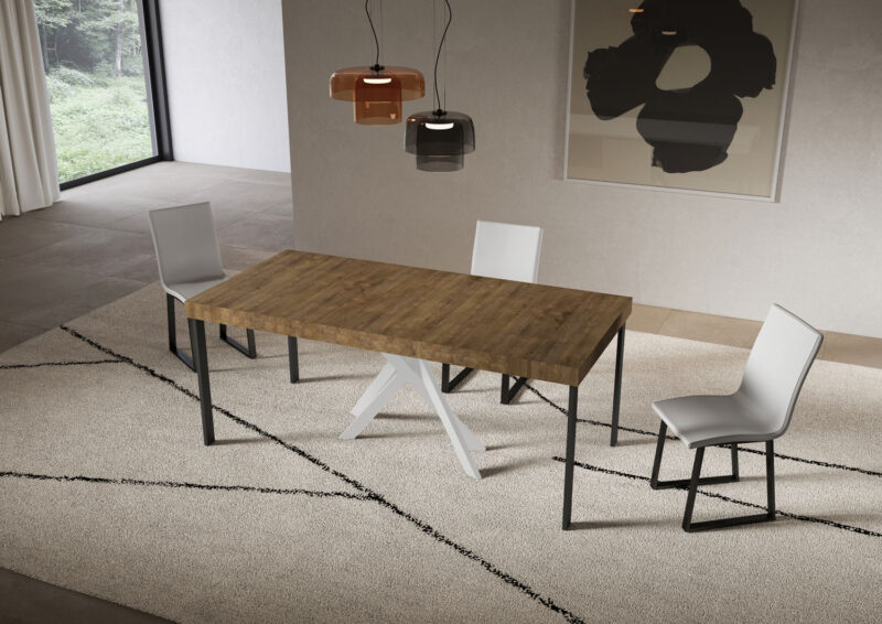 Consolle allungabile 90x40/196 cm Saki Small Premium noce - immagine 3