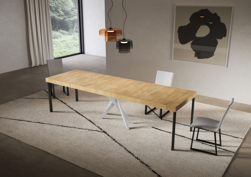 Consolle allungabile 90x40/300 cm Saki Premium quercia natura - immagine 4