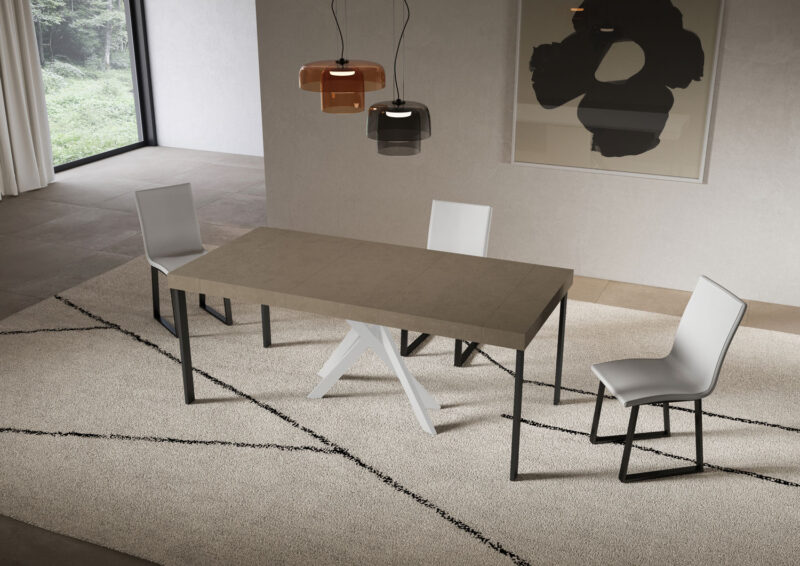Consolle allungabile 90x40/300 cm Saki Premium tortora - immagine 3