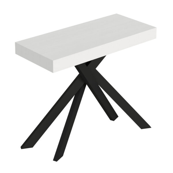 Consolle allungabile 90x40/196 cm Saki Small bianco frassino