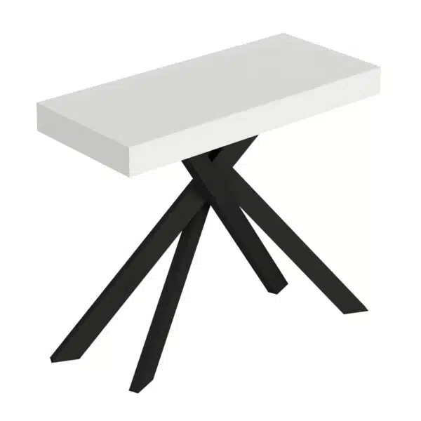 Consolle allungabile 90x40/300 cm Saki Premium bianco frassino