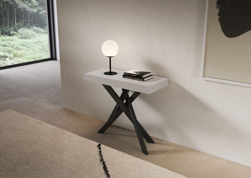Consolle allungabile 90x40/196 cm Saki Small Premium cashmere - immagine 2