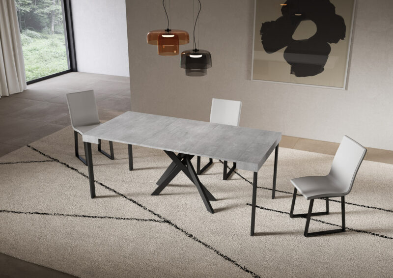 Consolle allungabile 90x40/196 cm Saki Small cemento - immagine 3