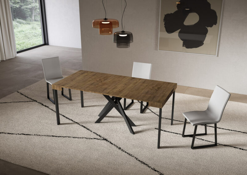 Consolle allungabile 90x40/196 cm Saki Small noce - immagine 3
