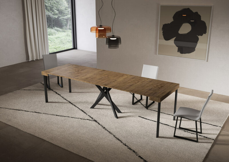 Consolle allungabile 90x40/300 cm Saki noce - immagine 4