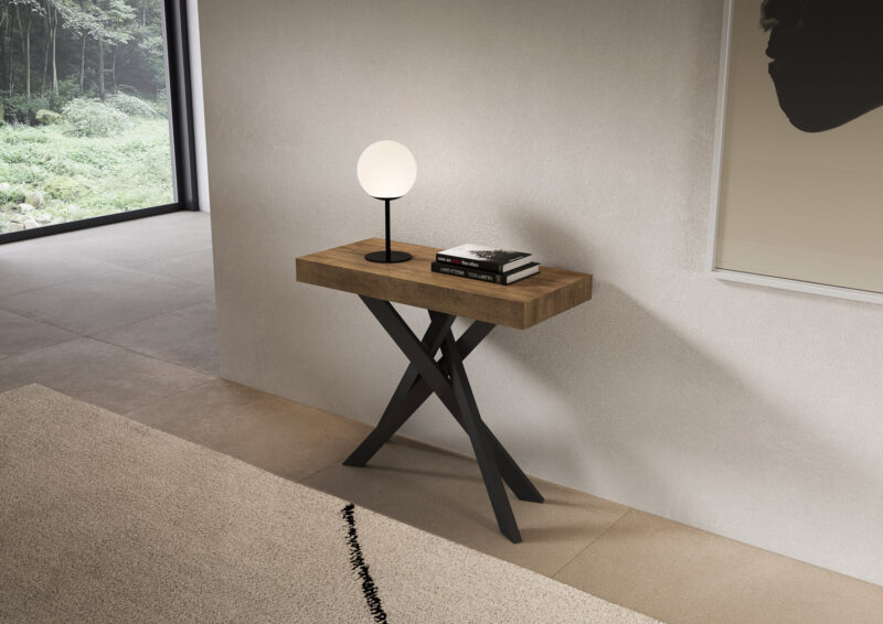 Consolle allungabile 90x40/300 cm Saki Premium noce - immagine 2