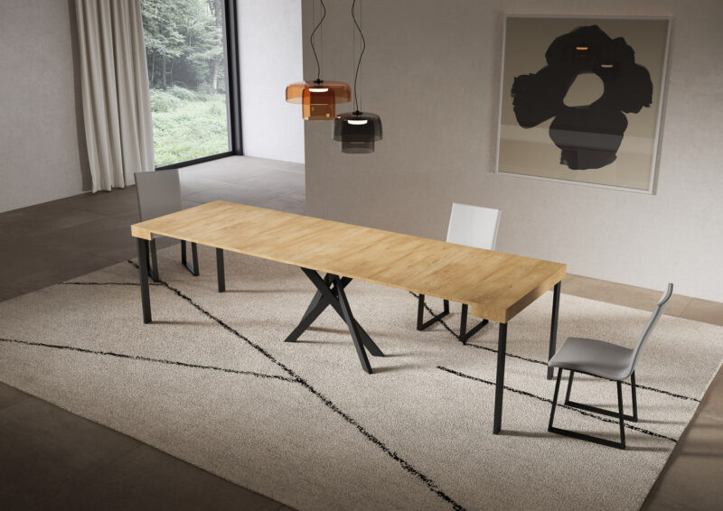 Consolle allungabile 90x40/300 cm Saki quercia natura - immagine 4