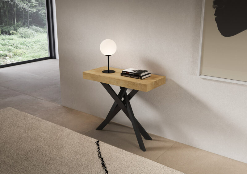 Consolle allungabile 90x40/300 cm Saki Premium quercia natura - immagine 2