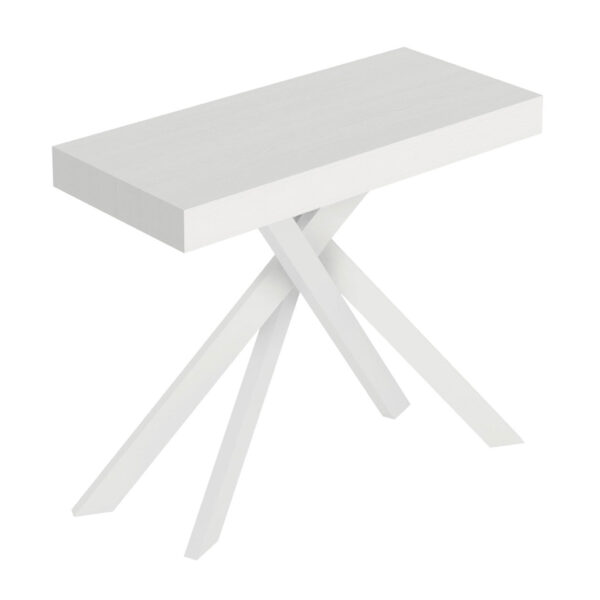 Consolle allungabile 90x40/196 cm Saki Small bianco frassino