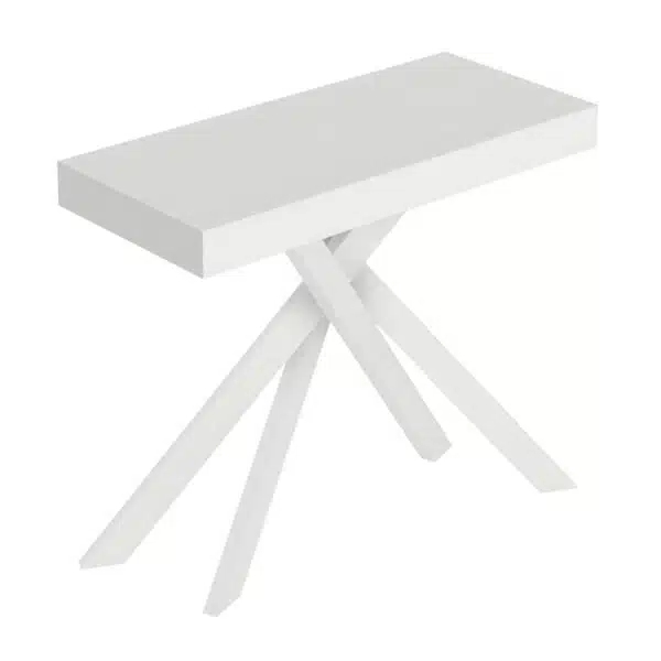 Consolle allungabile 90x40/300 cm Saki Premium bianco frassino