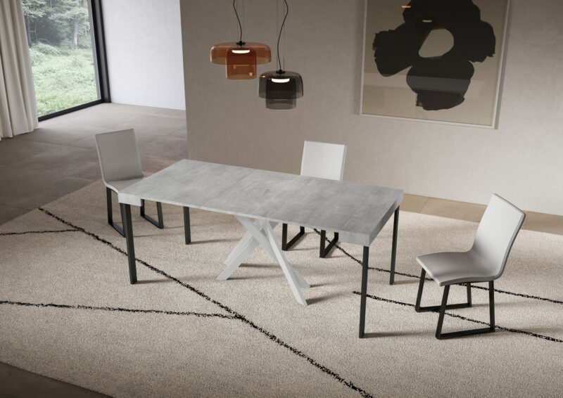 Consolle allungabile 90x40/300 cm Saki cemento - immagine 3