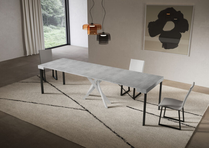 Consolle allungabile 90x40/300 cm Saki cemento - immagine 4
