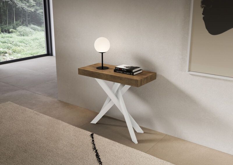 Consolle allungabile 90x40/196 cm Saki Small noce - immagine 2