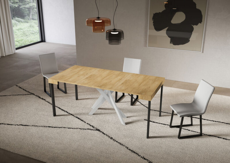 Consolle allungabile 90x40/196 cm Saki Small quercia natura - immagine 3
