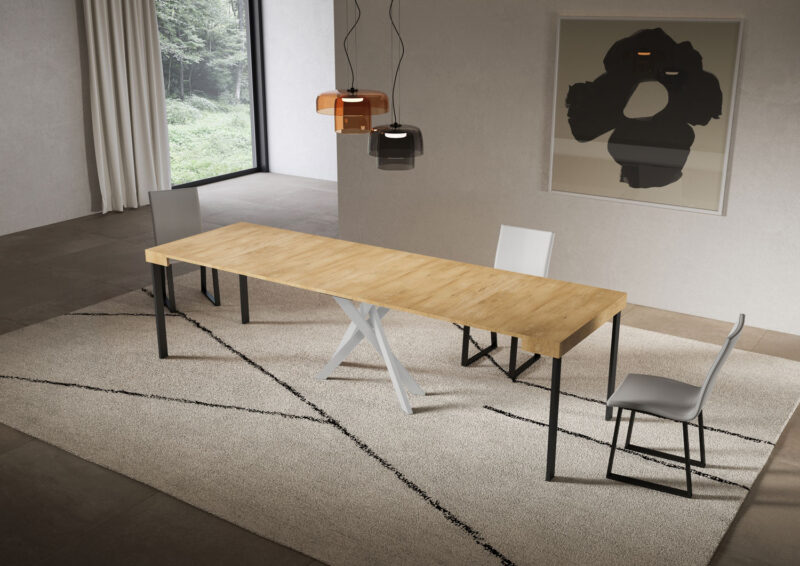 Consolle allungabile 90x40/300 cm Saki quercia natura - immagine 4