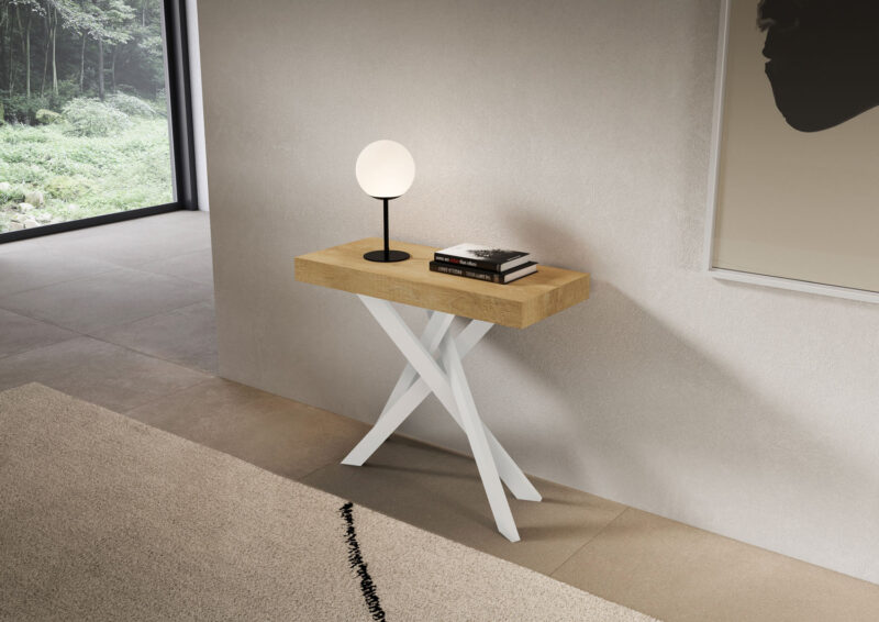 Consolle allungabile 90x40/300 cm Saki Premium quercia natura - immagine 2