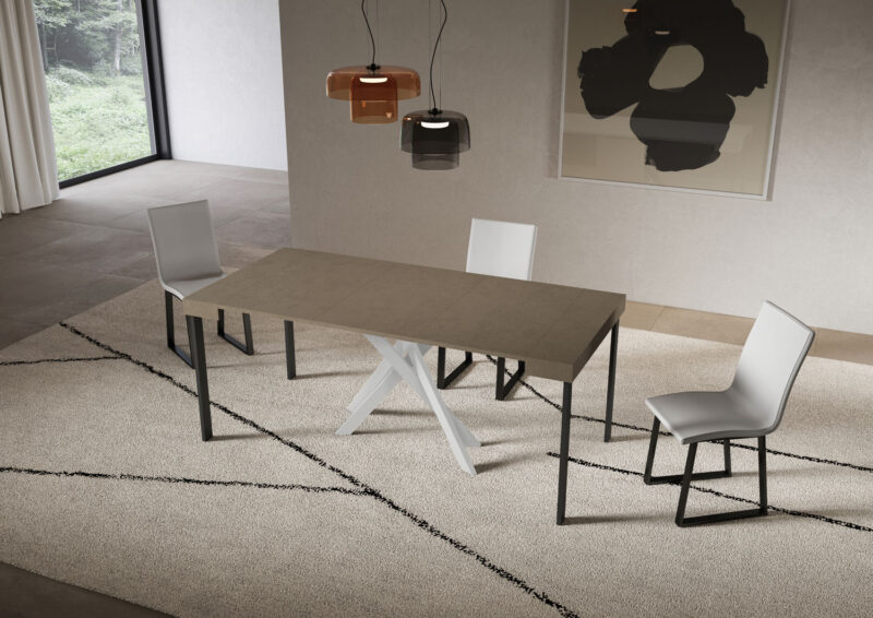 Consolle allungabile 90x40/196 cm Saki Small tortora - immagine 3