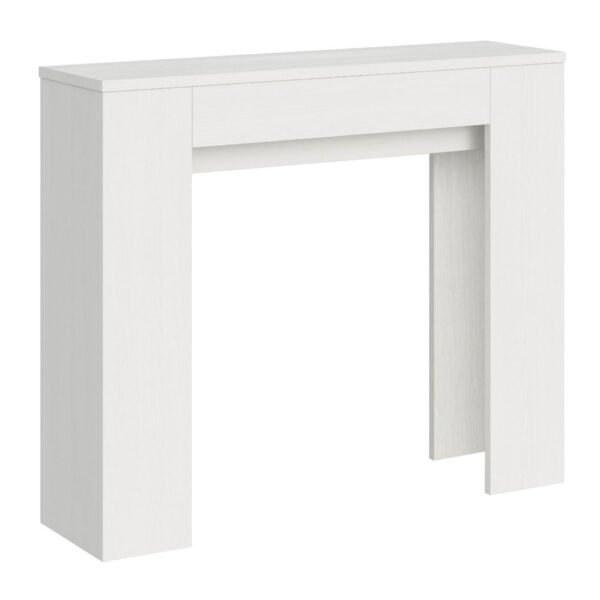 Consolle allungabile 90x25/181 cm Slick bianco frassino