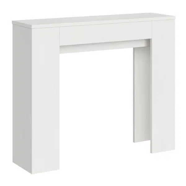 Consolle allungabile 90x25/181 cm Slick bianco frassino