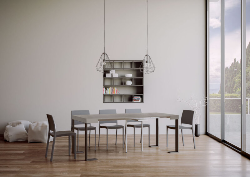 Consolle allungabile 90x40/196 cm Tecno Small cashmere - immagine 4