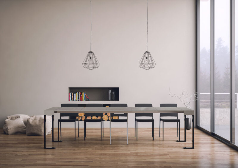 Consolle allungabile 90x40/300 cm Tecno cashmere - immagine 5