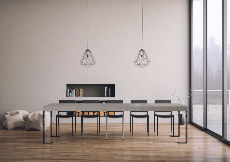 Consolle allungabile 90x40/300 cm Tecno Premium cashmere - immagine 5