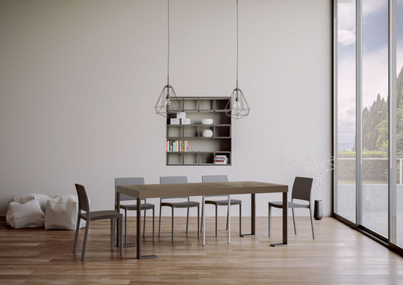 Consolle allungabile 90x40/300 cm Tecno Premium tortora - immagine 4