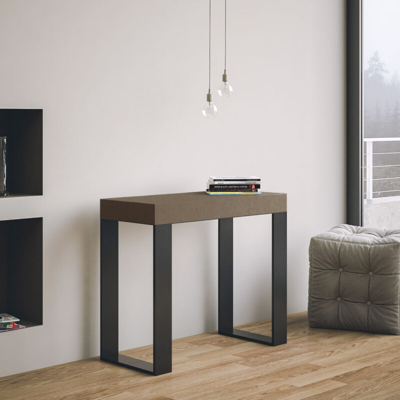 Consolle allungabile 90x40/196 cm Tecno Small tortora - immagine 2