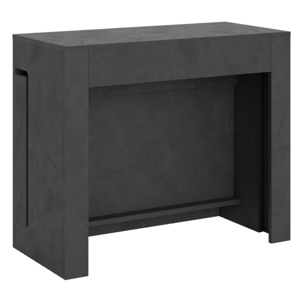 Consolle allungabile 90x42/302 cm Evolve antracite spatolato allunghe interne