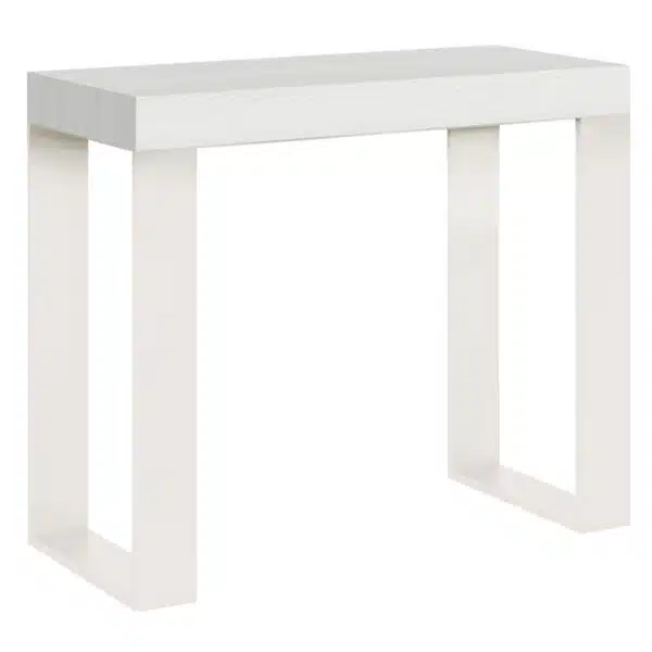 Consolle allungabile 90x40/300 cm Tecno bianco frassino
