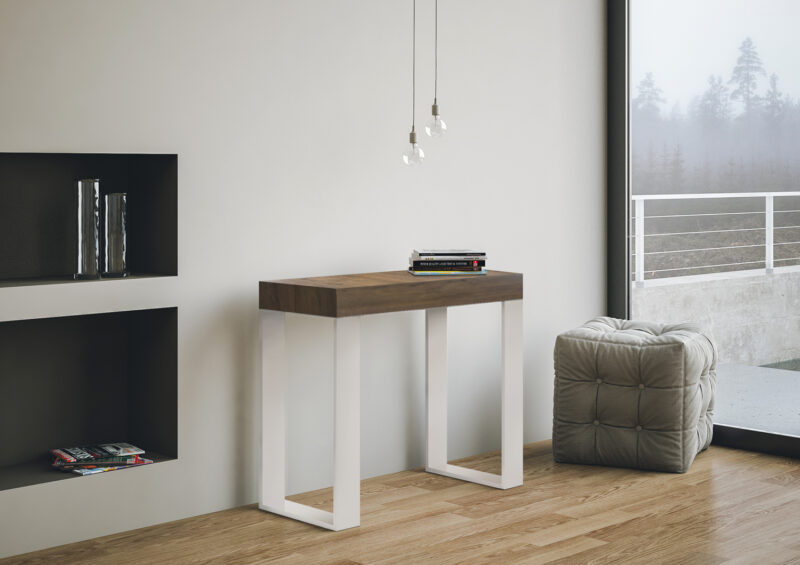 Consolle allungabile 90x40/196 cm Tecno Small cemento - immagine 2