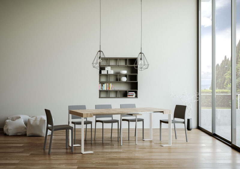 Consolle allungabile 90x40/300 cm Tecno quercia natura - immagine 3